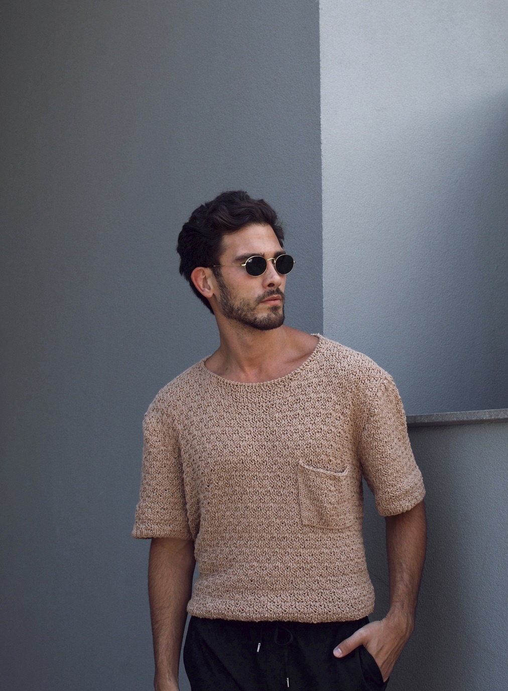 Knitting with 100% Cotton: How to Knit the Chestnut Textured Short-Sleeve Tee