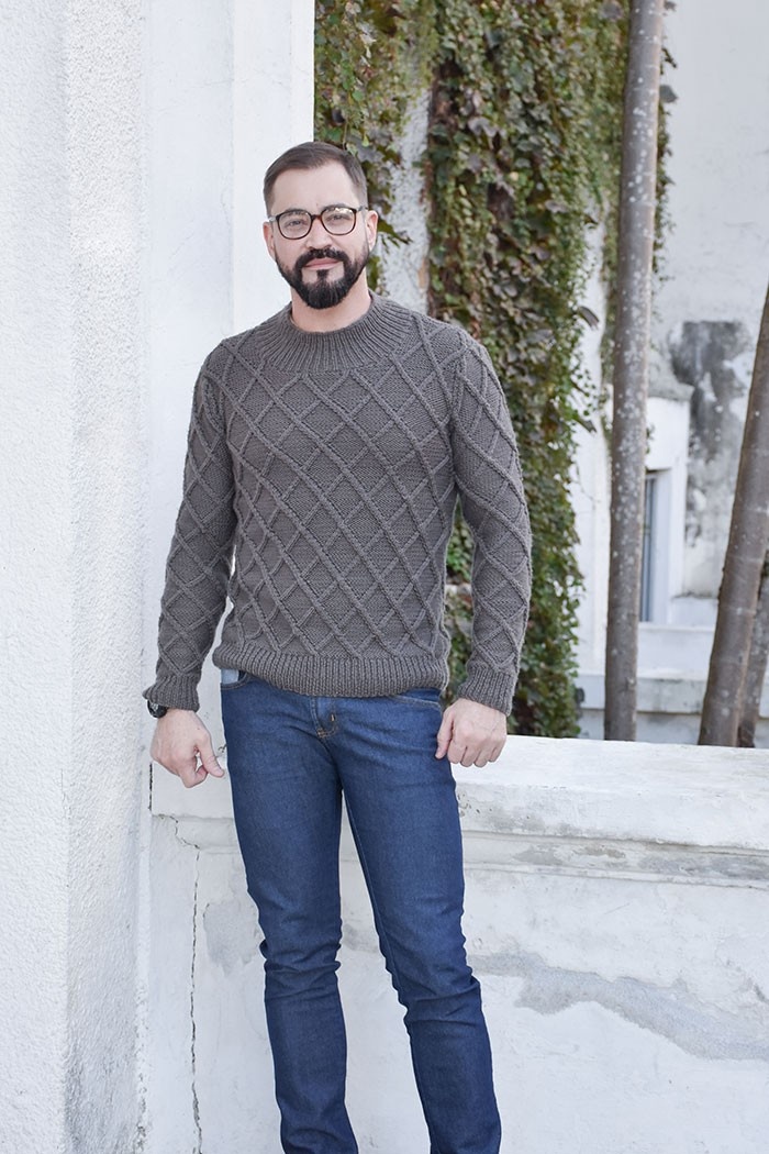 Aluminum Diamond Lattice Cable Knit Pullover Pattern - Knitted Sweaters & Wearables PDF Pattern with Written Instructions and Chart