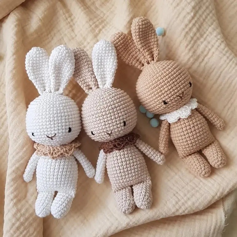 Baby Bunny Crochet Plush Toy Crochet Pattern [Instant PDF] - Amigurumi Patterns PDF Pattern with Written Instructions and Chart