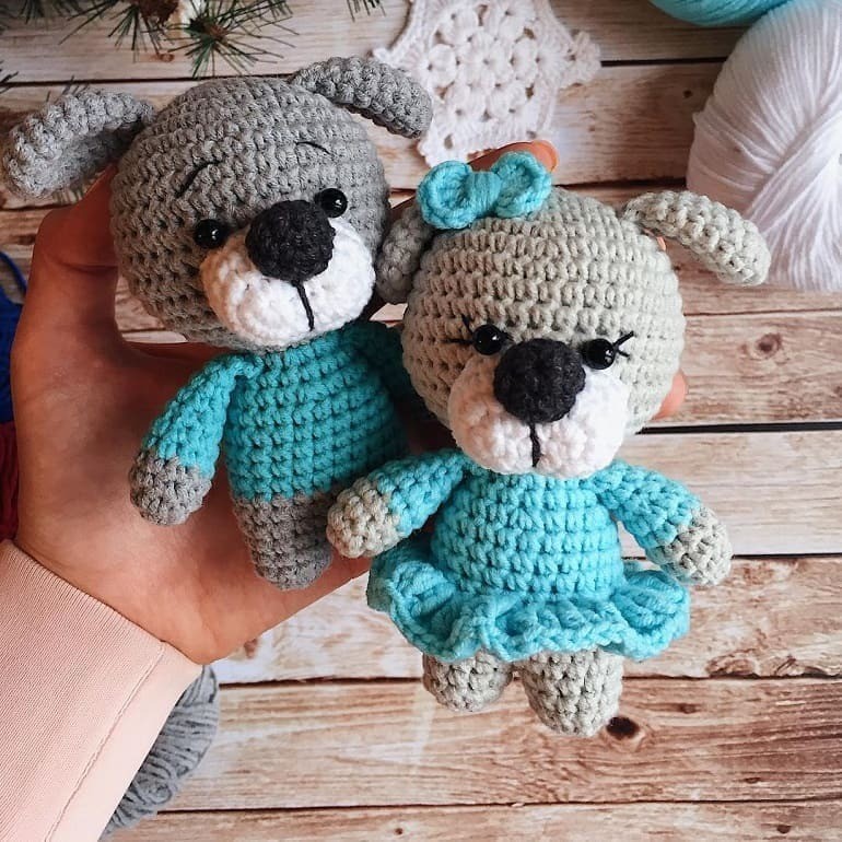 Baby Puppy Amigurumi Plush Toy Crochet Pattern [Instant PDF] - Amigurumi Patterns PDF Pattern with Written Instructions and Chart
