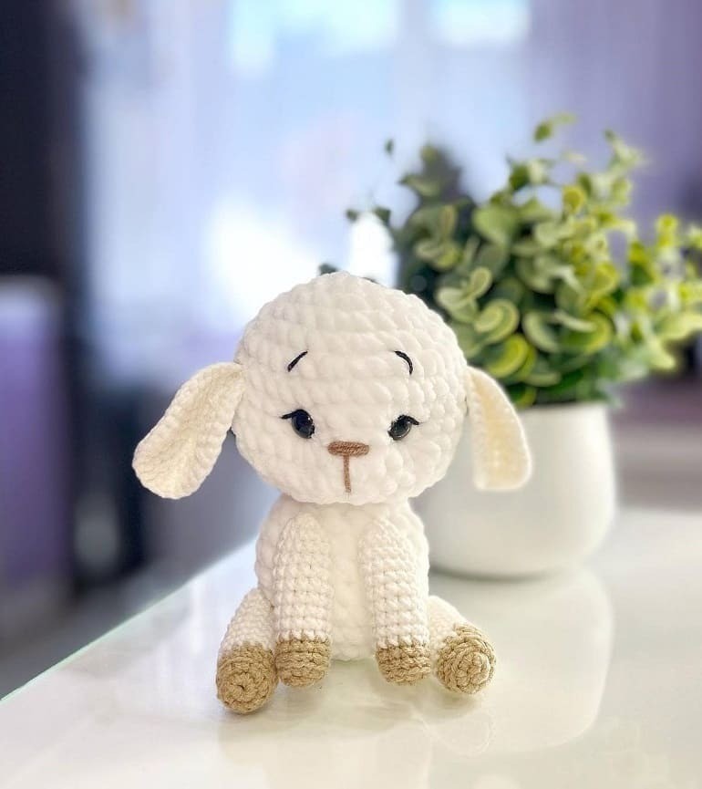 Cute Crochet Sheep Plush Toy Crochet Pattern [Instant PDF] - Amigurumi Patterns PDF Pattern with Written Instructions and Chart