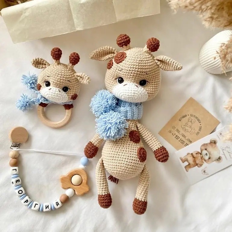 Cute Giraffe Amigurumi Plush Toy Crochet Pattern [Instant PDF] - Amigurumi Patterns PDF Pattern with Written Instructions and Chart