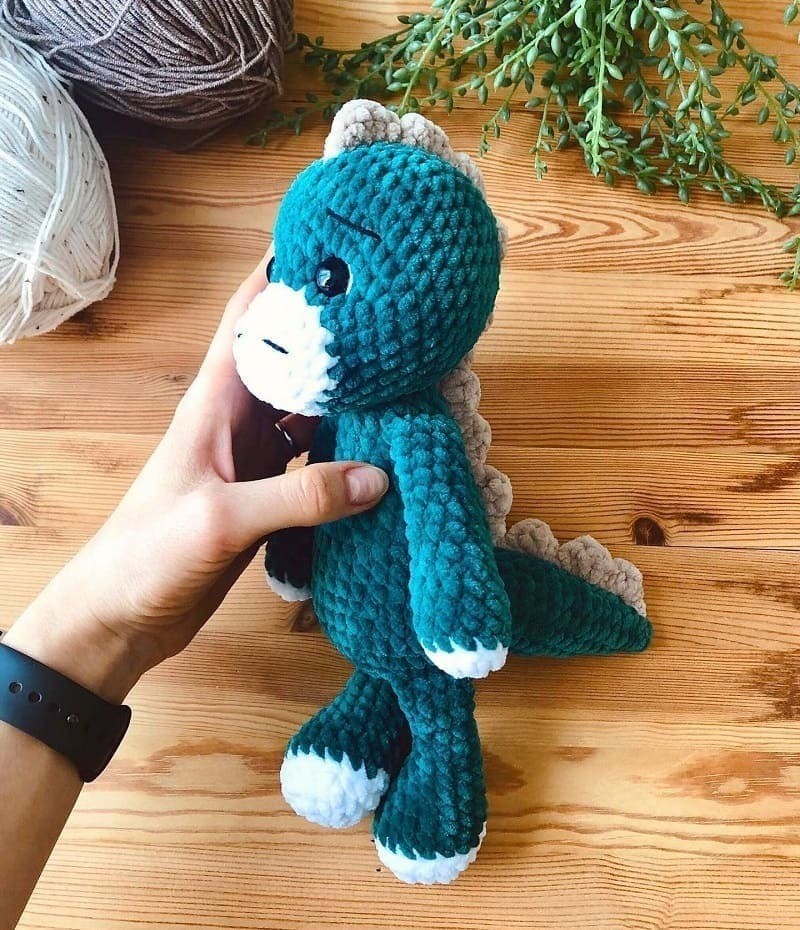 Plush Dinosaur Crochet Plush Toy Crochet Pattern [Instant PDF] - Amigurumi Patterns PDF Pattern with Written Instructions and Chart