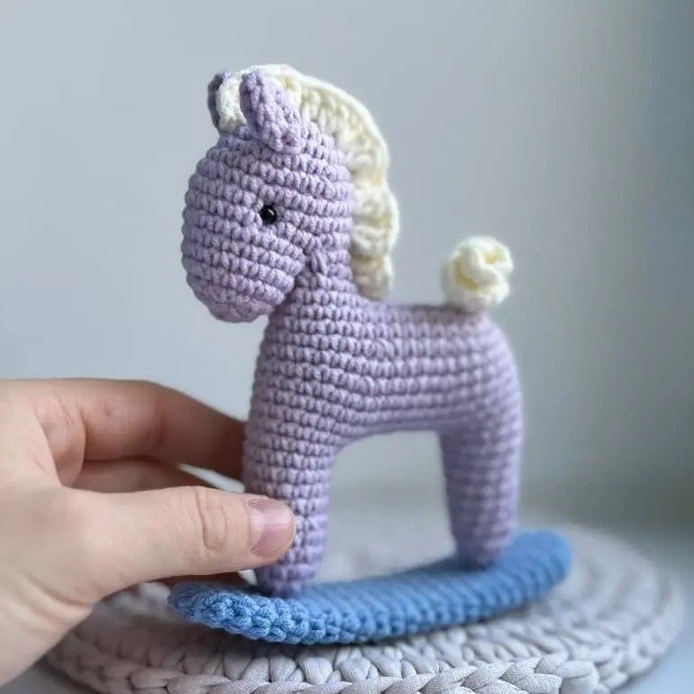 Rocking Horse Crochet Plush Toy Crochet Pattern [Instant PDF] - Amigurumi Patterns PDF Pattern with Written Instructions and Chart